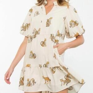 THML Leopard Print Mini Dress